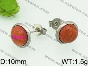 Stainless Steel Stone&Crystal Earring - KE69383-Z