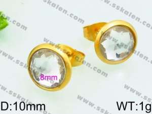 Stainless Steel Stone&Crystal Earring - KE70018-Z