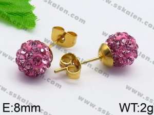 Stainless Steel Stone&Crystal Earring - KE70509-Z