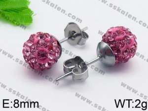 Stainless Steel Stone&Crystal Earring - KE70510-Z