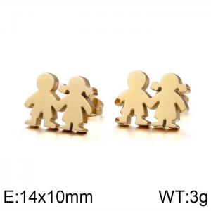 SS Gold-Plating Earring - KE71063-Z