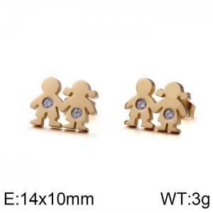 SS Gold-Plating Earring - KE71084-Z