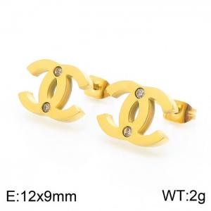 SS Gold-Plating Earring - KE71088-Z