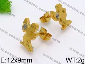 SS Gold-Plating Earring - KE71090-Z