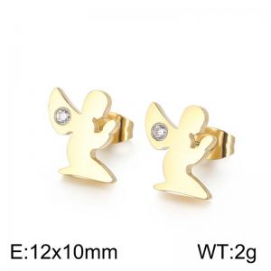 SS Gold-Plating Earring - KE71090-Z