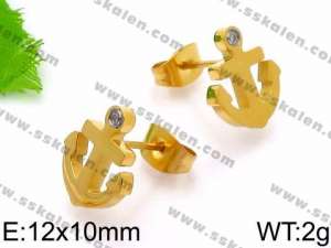 SS Gold-Plating Earring - KE71095-Z