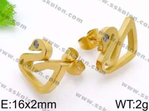SS Gold-Plating Earring - KE71097-Z