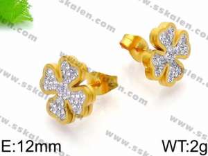 Stainless Steel Stone&Crystal Earring - KE71110-Z