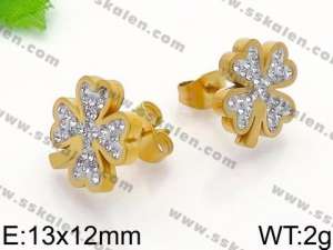 Stainless Steel Stone&Crystal Earring - KE71111-Z