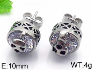 Stainless Steel Stone&Crystal Earring - KE71216-TSC