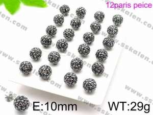Stainless Steel Stone&Crystal Earring - KE71375-K