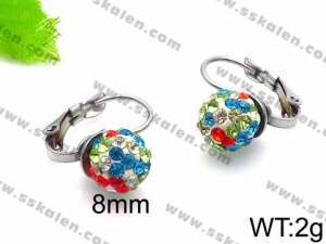 Stainless Steel Stone&Crystal Earring - KE71387-Z