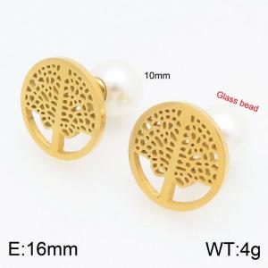 SS Gold-Plating Earring - KE71465-Z