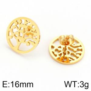 SS Gold-Plating Earring - KE71470-K