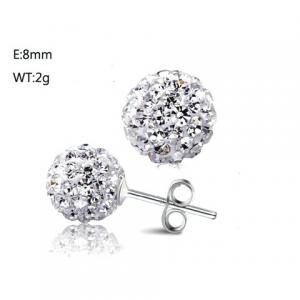 Stainless Steel Stone&Crystal Earring - KE71986-Z