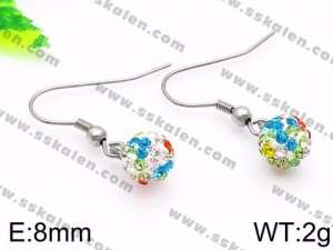 Stainless Steel Stone&Crystal Earring - KE72038-Z