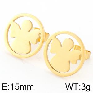 SS Gold-Plating Earring - KE74827-K
