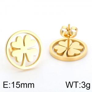 SS Gold-Plating Earring - KE74839-K