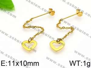 SS Gold-Plating Earring - KE75422-Z