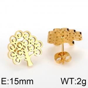 SS Gold-Plating Earring - KE75591-K