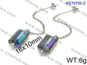 Stainless Steel Stone&Crystal Earring - KE75700-Z