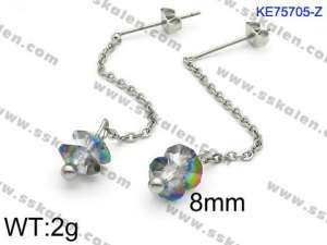 Stainless Steel Stone&Crystal Earring - KE75705-Z
