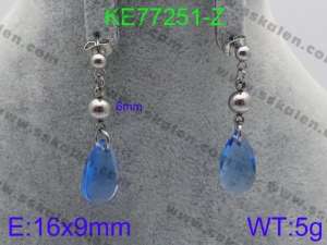 Stainless Steel Stone&Crystal Earring - KE77251-Z