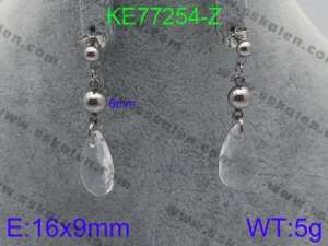 Stainless Steel Stone&Crystal Earring - KE77254-Z