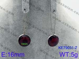 Stainless Steel Stone&Crystal Earring - KE79031-Z