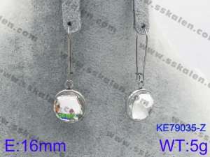 Stainless Steel Stone&Crystal Earring - KE79035-Z