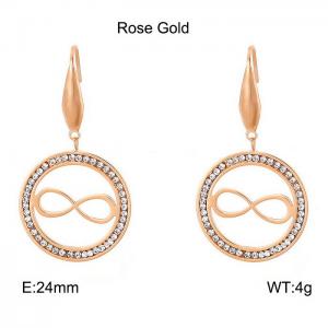 Stainless Steel Stone&Crystal Earring - KE79892-GC