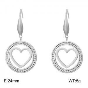 Stainless Steel Stone&Crystal Earring - KE79905-GC