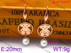 SS Shell Pearl Earrings - KE79994-GC