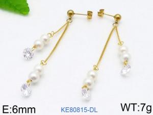 Stainless Steel Stone&Crystal Earring - KE80815-DL