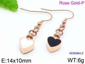 SS Rose Gold-Plating Earring - KE80864-Z