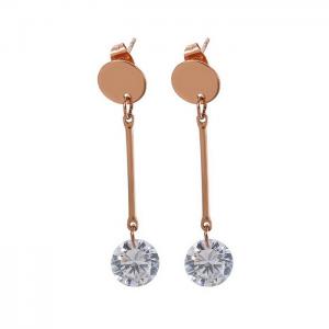 Stainless Steel Stone&Crystal Earring - KE81959-KA