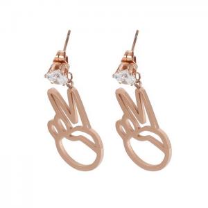 Stainless Steel Stone&Crystal Earring - KE81966-KA