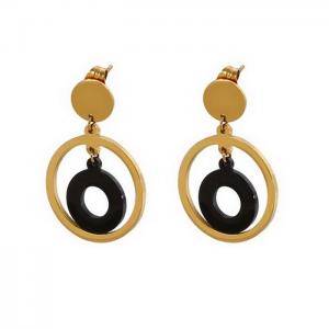 Stainless Steel Black-plating Earring - KE81983-KA