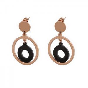 Stainless Steel Black-plating Earring - KE81984-KA