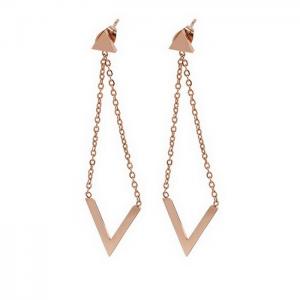 SS Rose Gold-Plating Earring - KE82003-KA