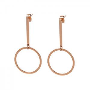 SS Rose Gold-Plating Earring - KE82006-KA