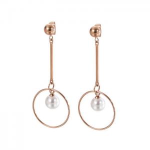 SS Rose Gold-Plating Earring - KE82018-KA
