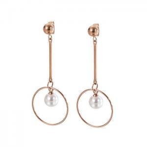 SS Rose Gold-Plating Earring - KE82018-KA