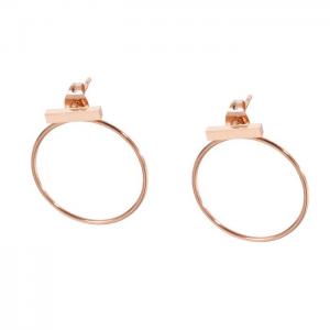 SS Rose Gold-Plating Earring - KE82025-KA