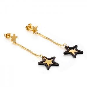 Stainless Steel Black-plating Earring - KE82034-KA