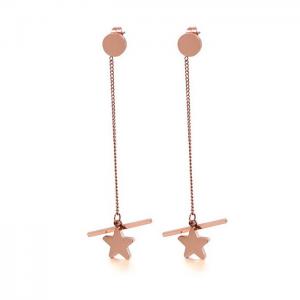 SS Rose Gold-Plating Earring - KE82049-KA