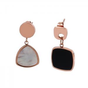 SS Rose Gold-Plating Earring - KE82056-KA