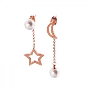 SS Rose Gold-Plating Earring - KE82062-KA