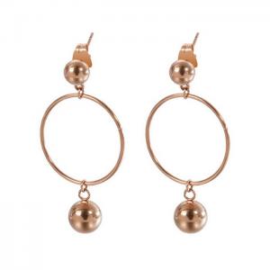 SS Rose Gold-Plating Earring - KE82082-KA