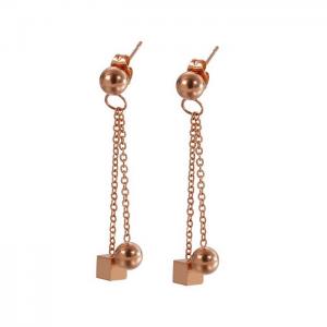 SS Rose Gold-Plating Earring - KE82087-KA